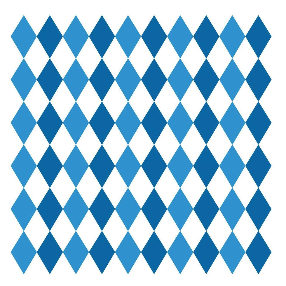 Octoberfest pattern. October munich fest background. Rhomb octoberfest blue ornament vector