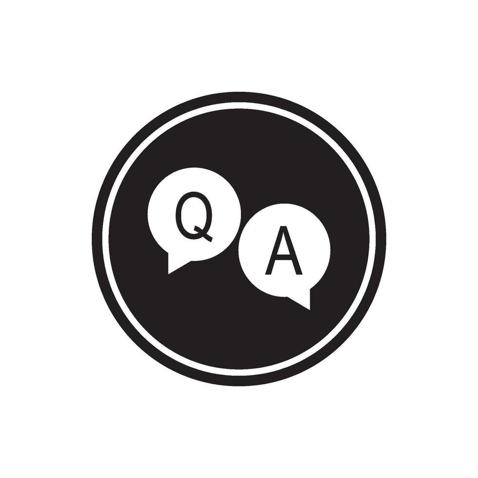 question and answer icon vector
