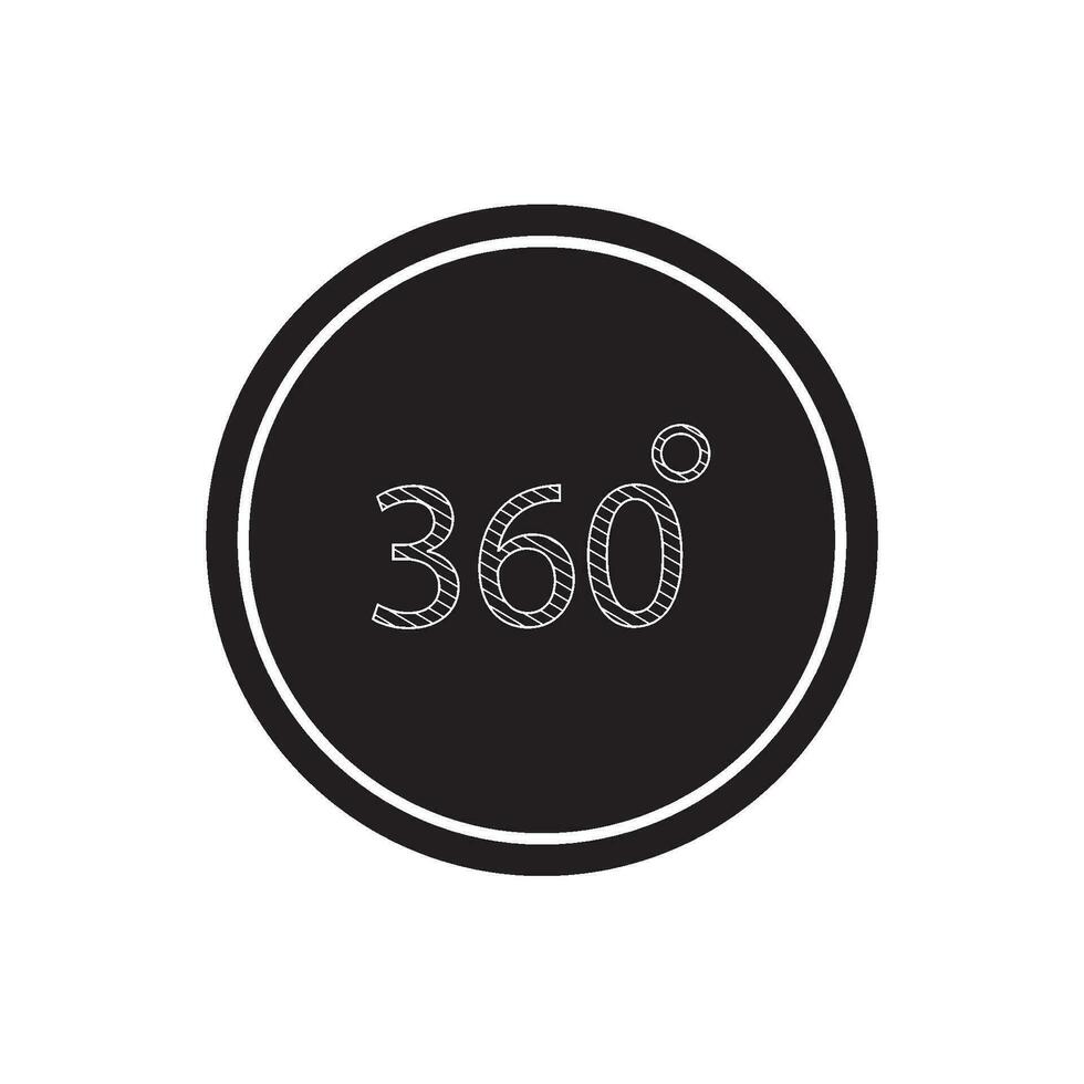 vector icono de 360 grados