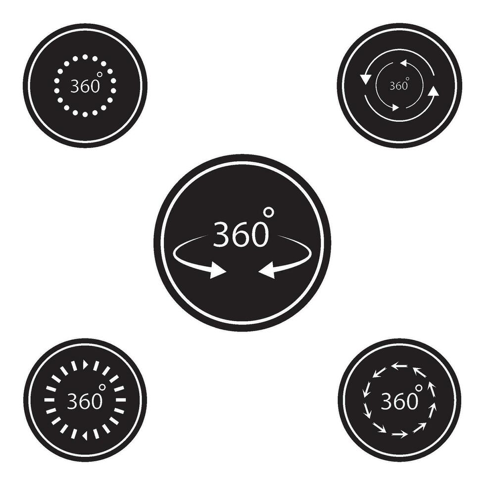 vector icono de 360 grados