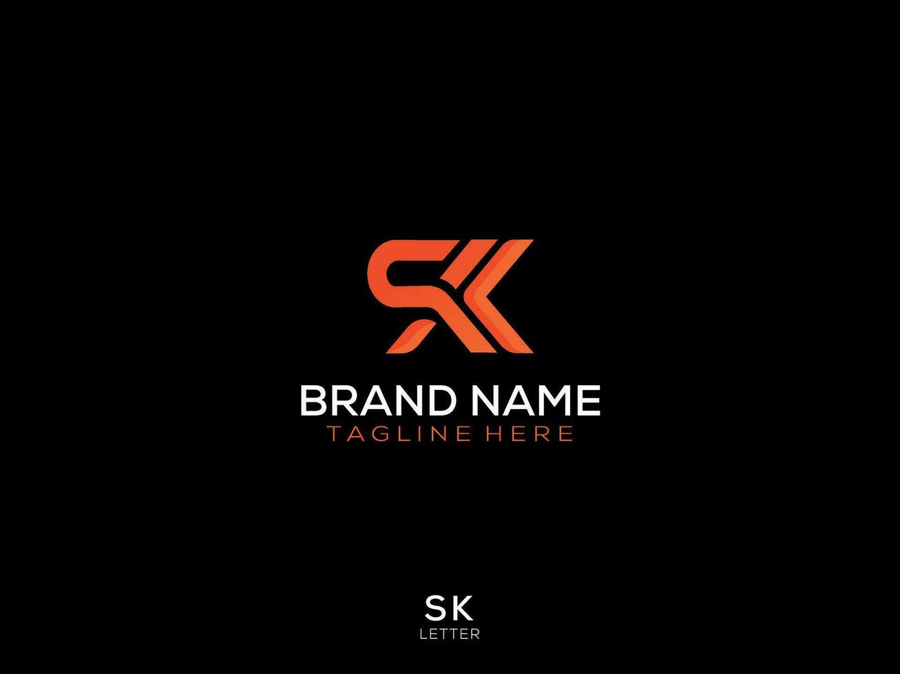 s k letter logo vector