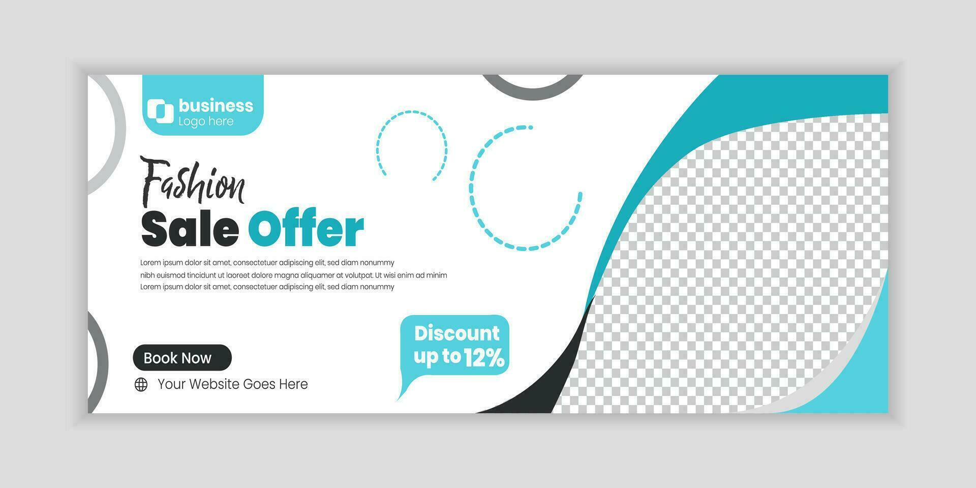 Digital marketing agency social media business promotion with web banner template design. vector