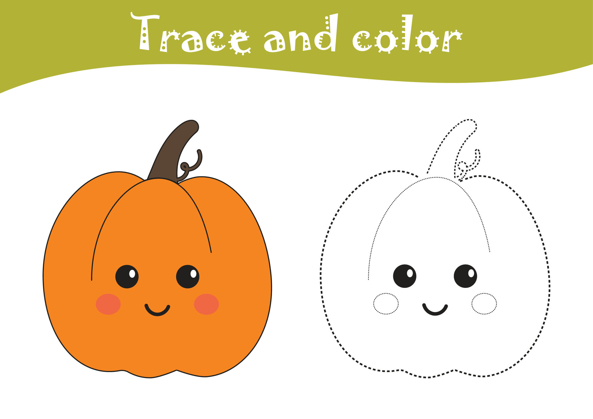Cute Preschool Halloween Coloring Page Printable Trace And Color cute-preschool-halloween-coloring-page-printable-trace-and-color