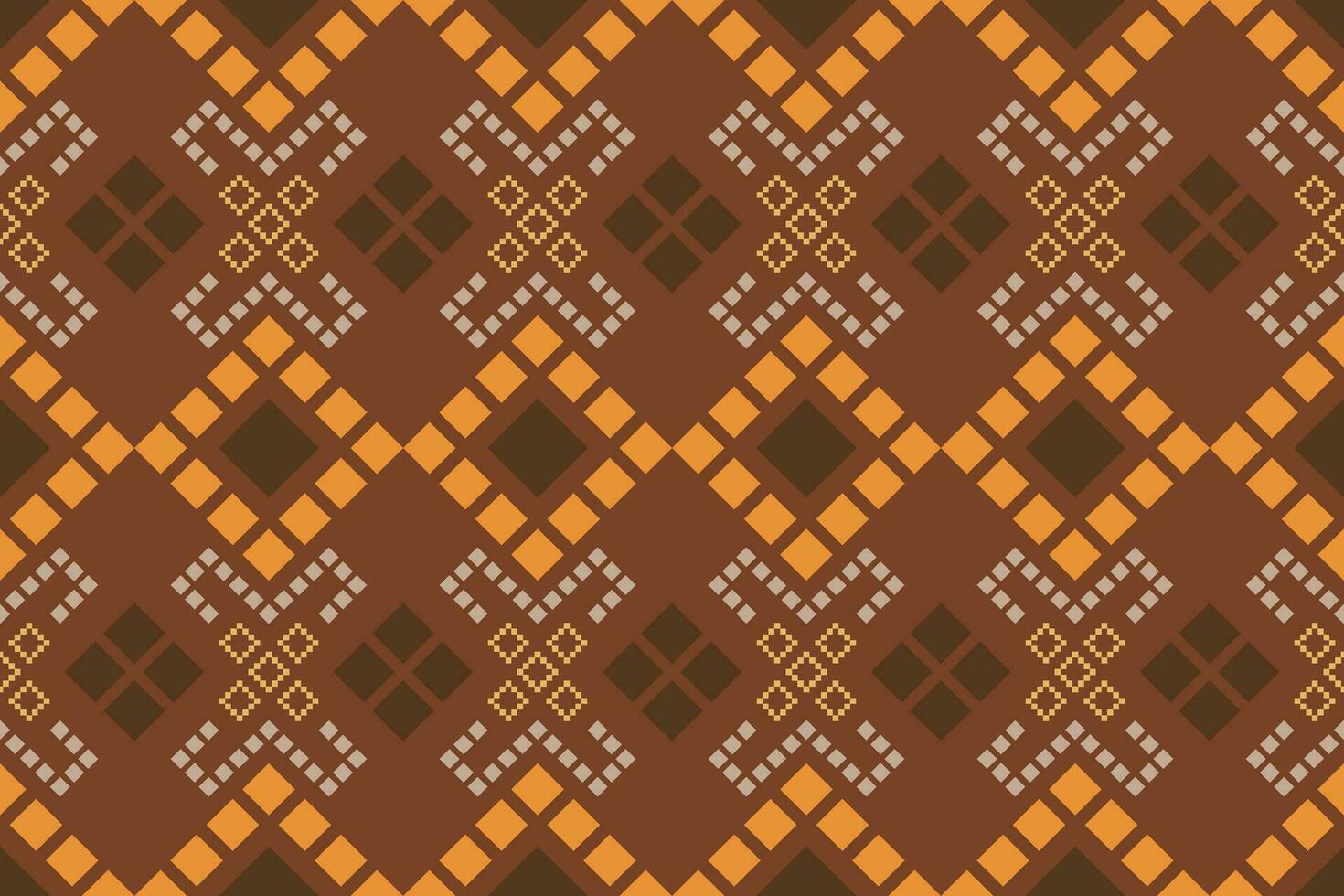 Nature vintages cross stitch traditional ethnic pattern paisley flower Ikat background abstract Aztec African Indonesian Indian seamless pattern for fabric print cloth dress carpet curtains and sarong vector