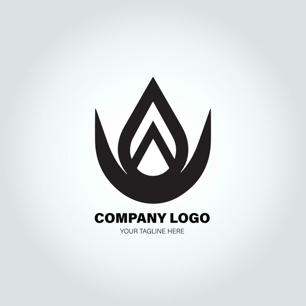 company logo with swivel shapes, in the style of minimalist monochromatic, black and white, simple, stencil design style vector