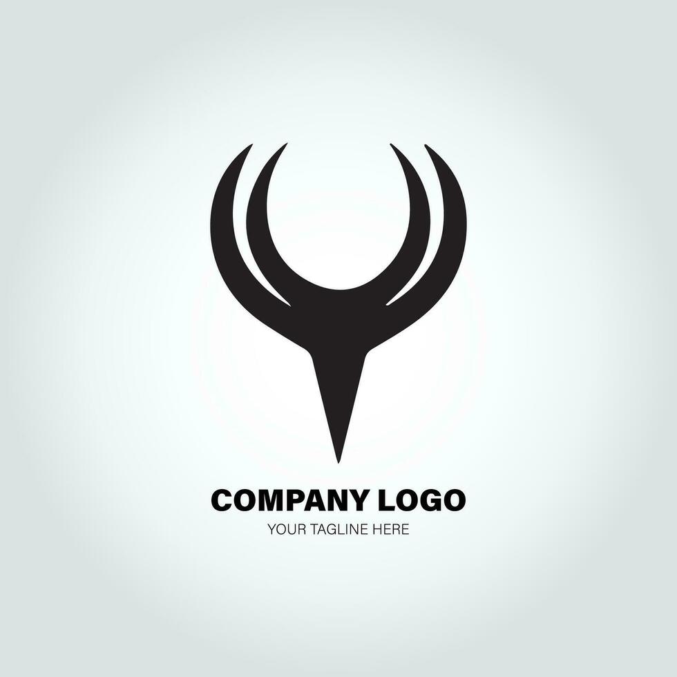 company logo with swivel shapes, in the style of minimalist monochromatic, black and white, simple, stencil design style vector