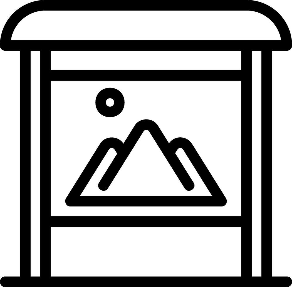 billboard line icon vector