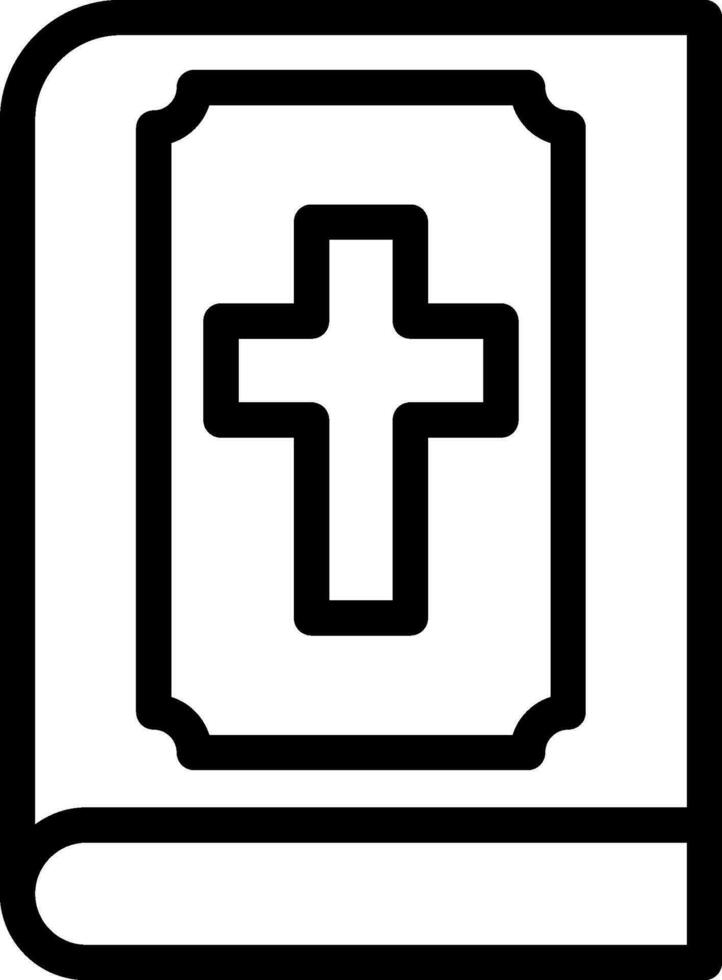 christianity line icon vector