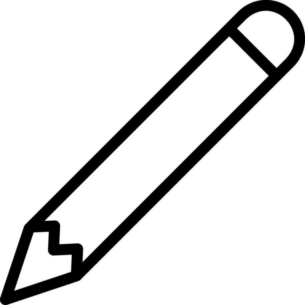 pencil line icon vector