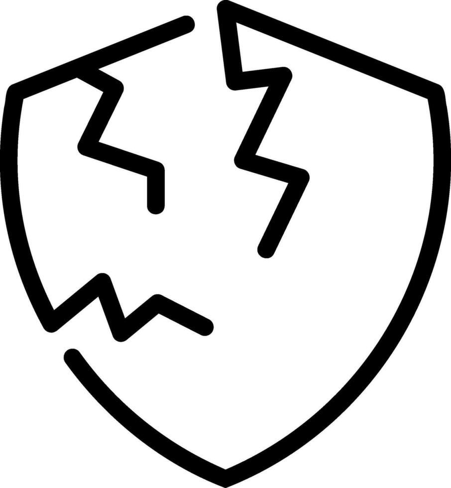 shield line icon vector