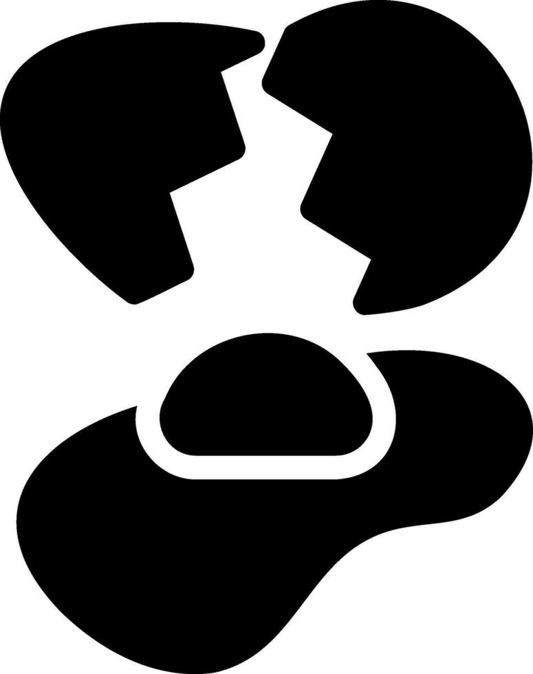 fried egg glyph icon vector
