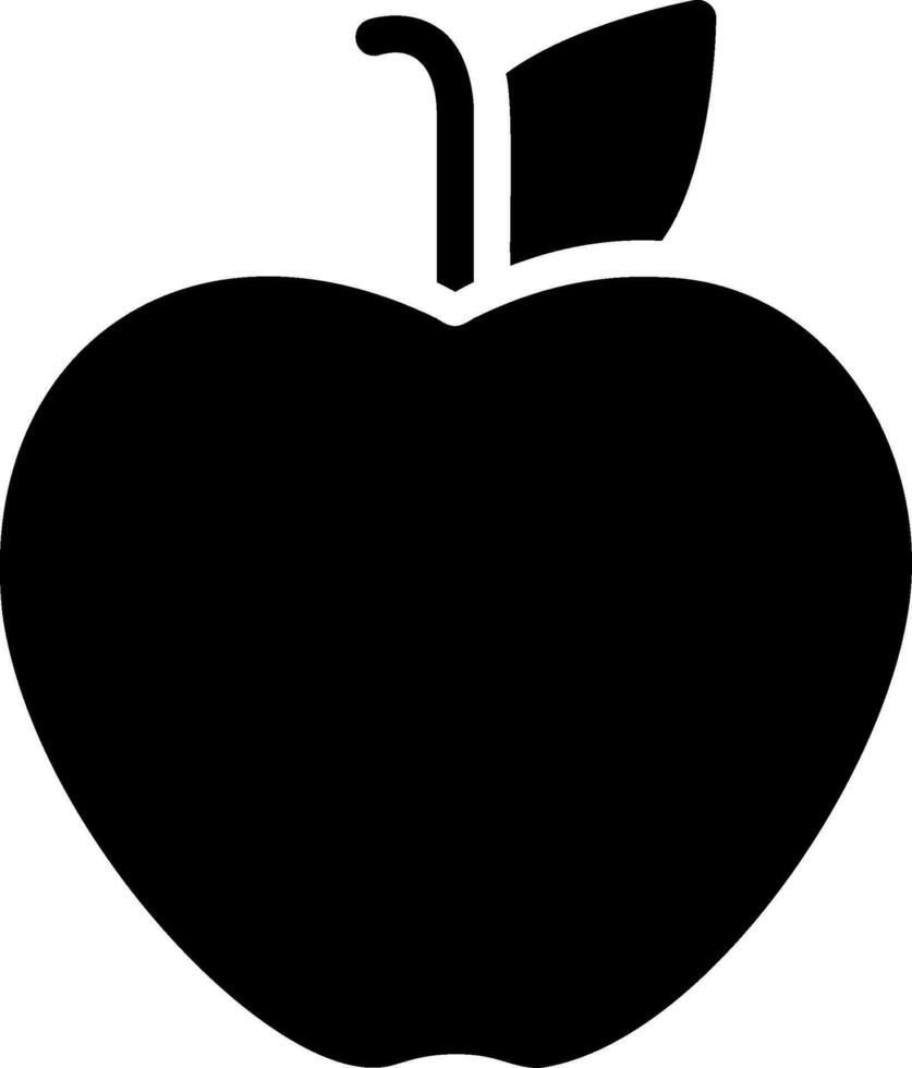 icono de glifo de manzana vector