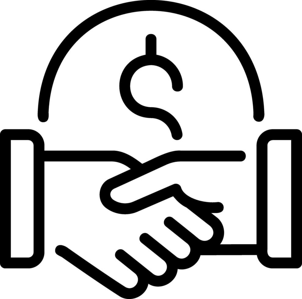 deal line icon vector