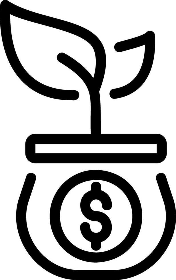 growth line icon vector