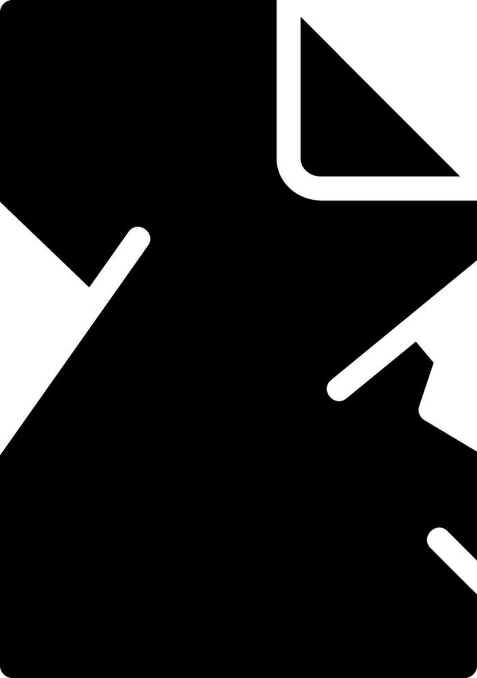 crumpled paper glyph icon vector