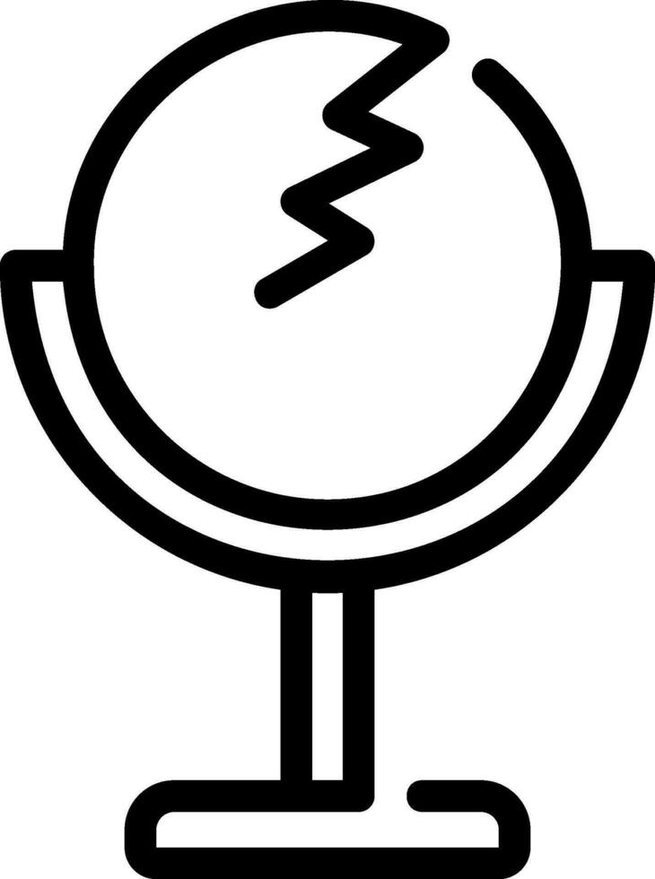 mirror line icon vector