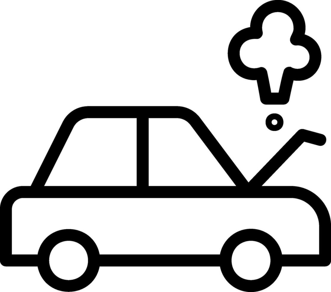 broken car line icon vector