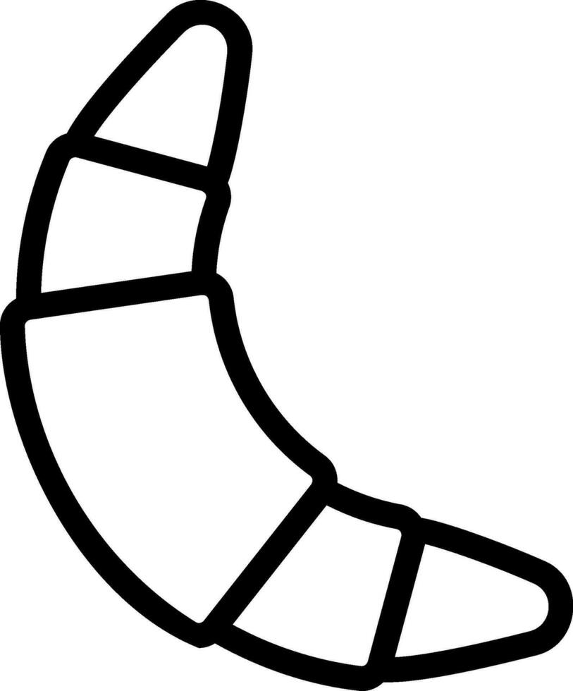 croissant line icon vector