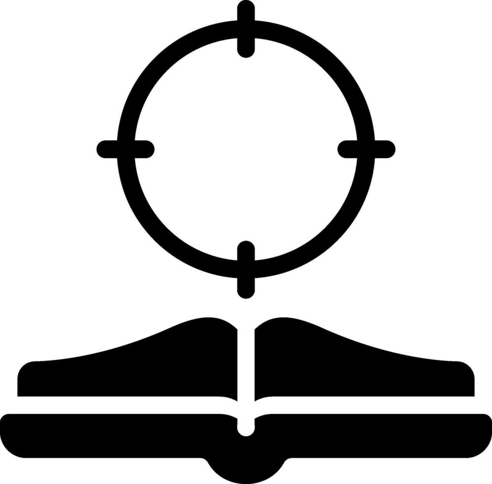 target glyph icon vector