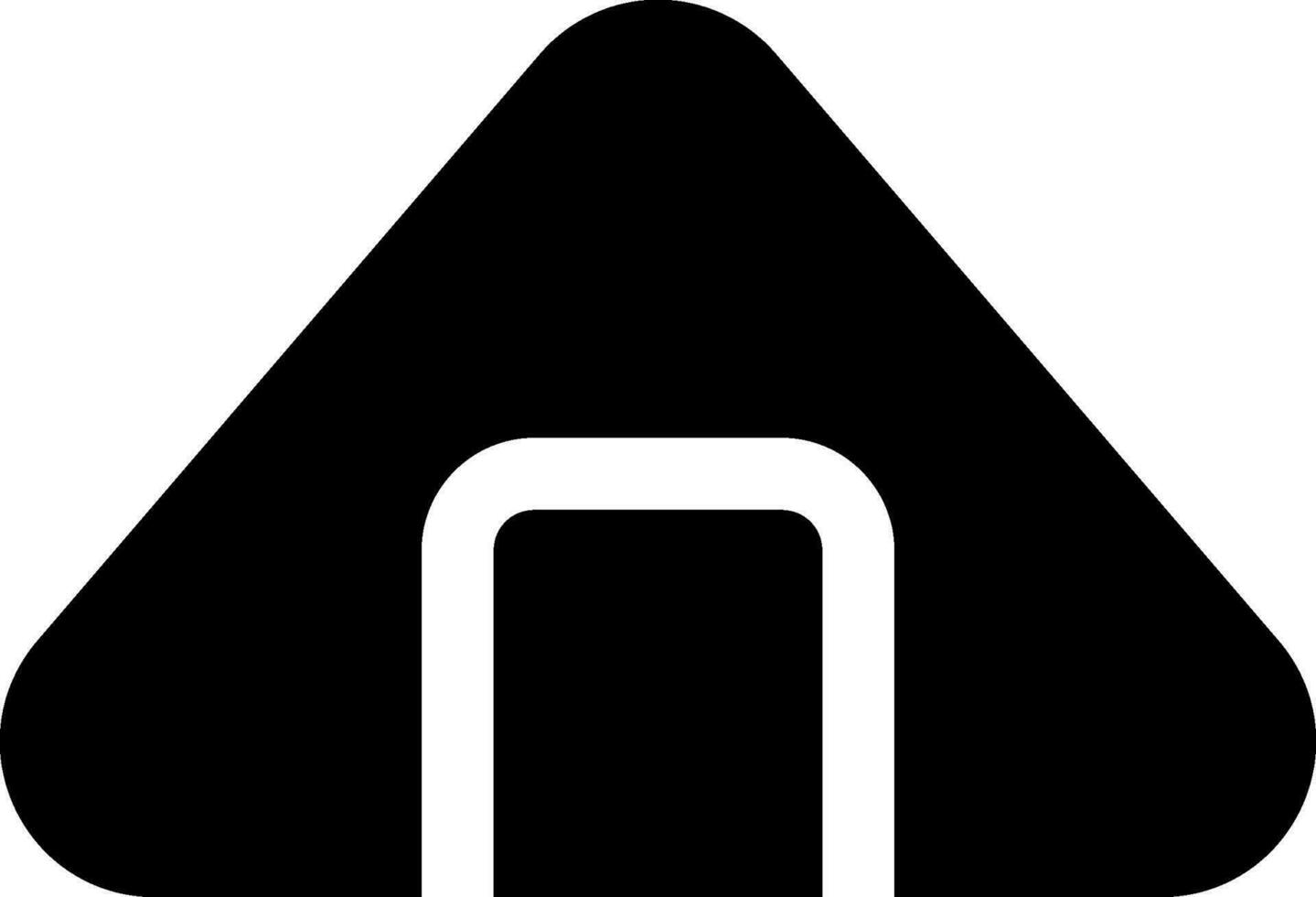 onigiri glyph icon vector