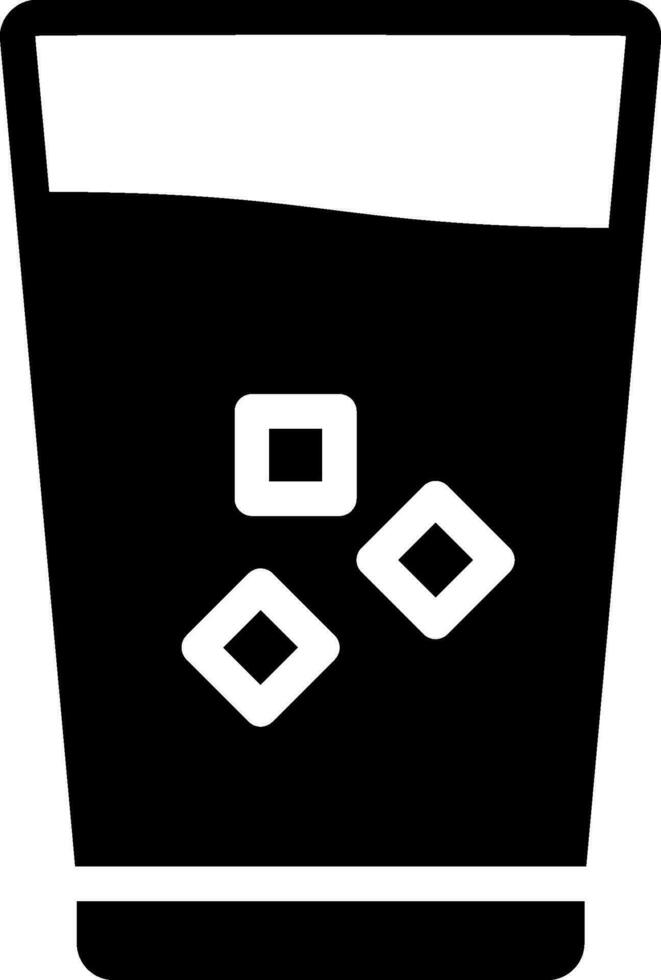 glass of water glyph icon vector
