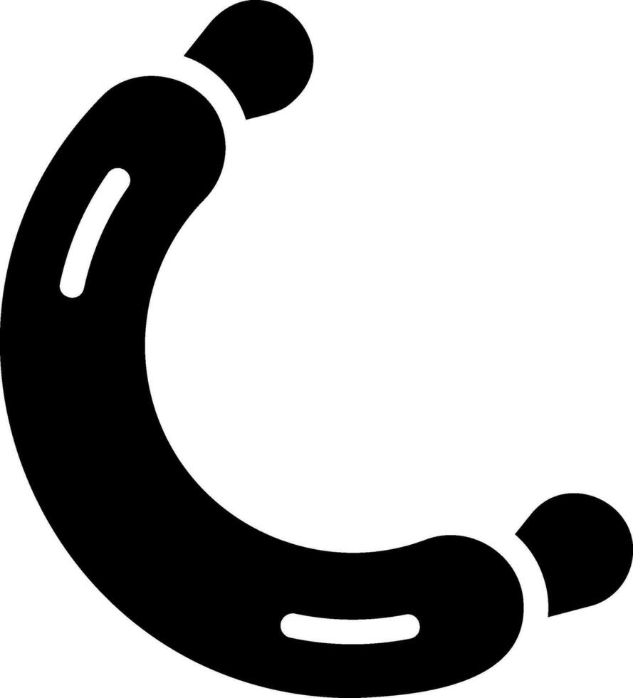 sausage glyph icon vector