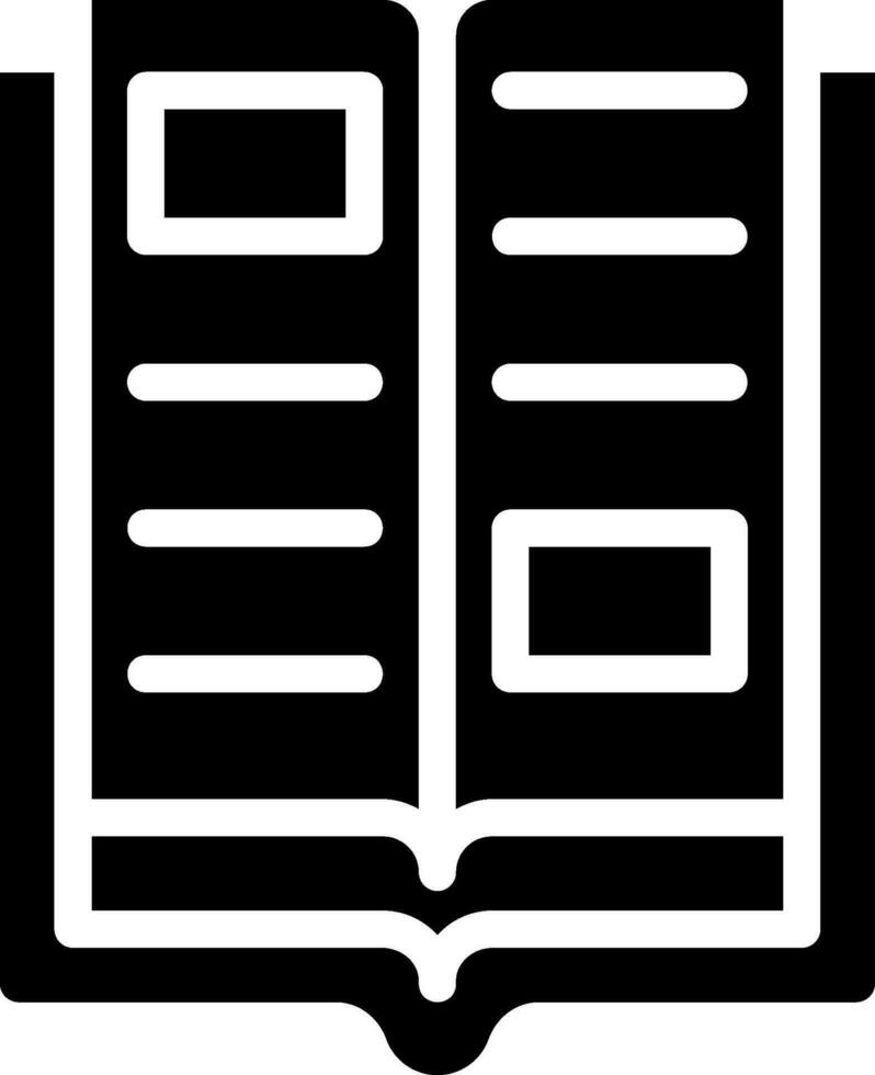 icono de glifo de libro abierto vector