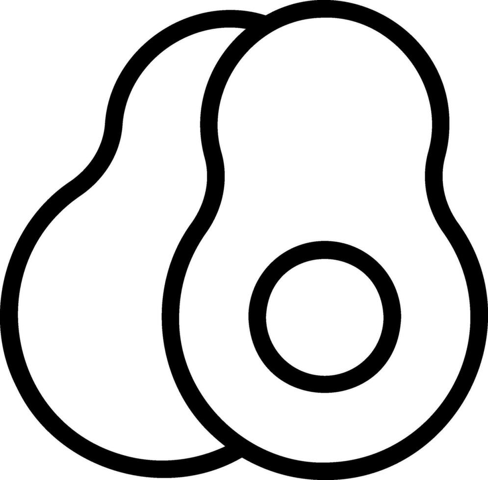 avocado line icon vector