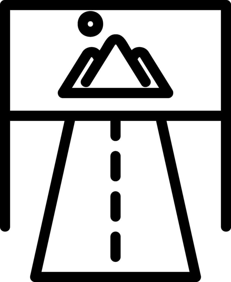 road sign line icon vector