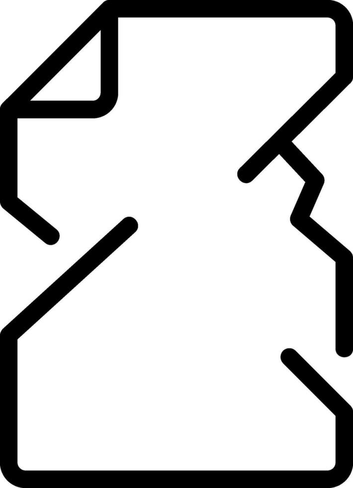 crumpled paper line icon vector