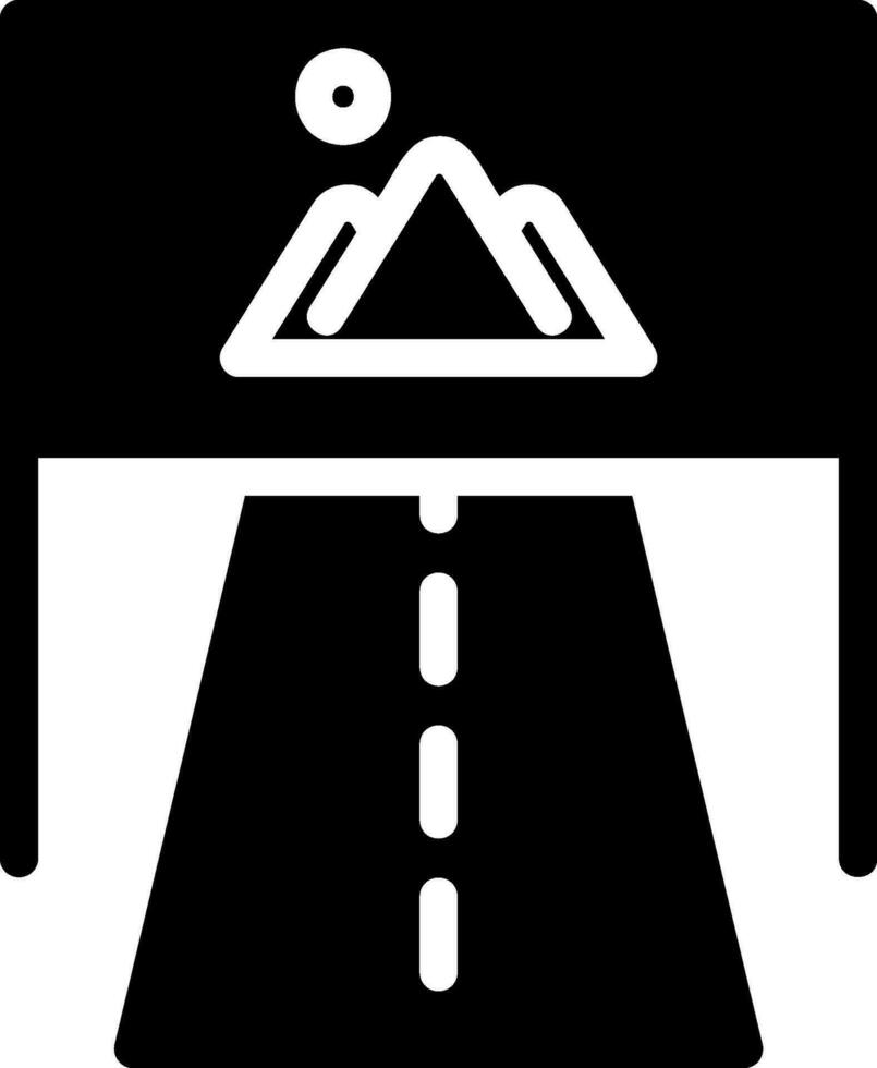 road sign glyph icon vector