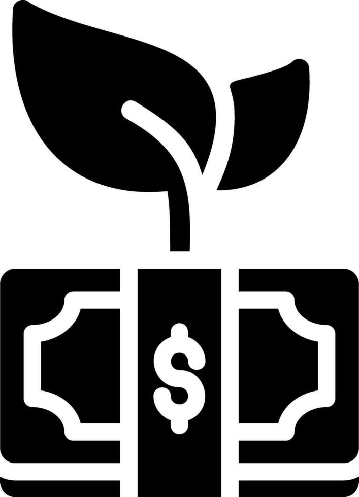 money growth glyph icon vector