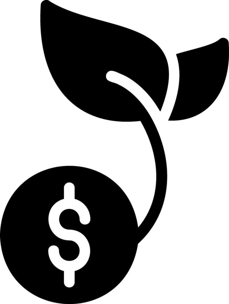 growth glyph icon vector