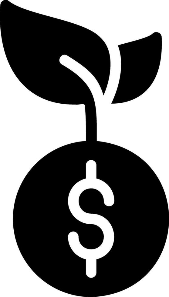 coin glyph icon vector