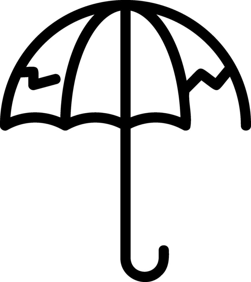 umbrella line icon vector