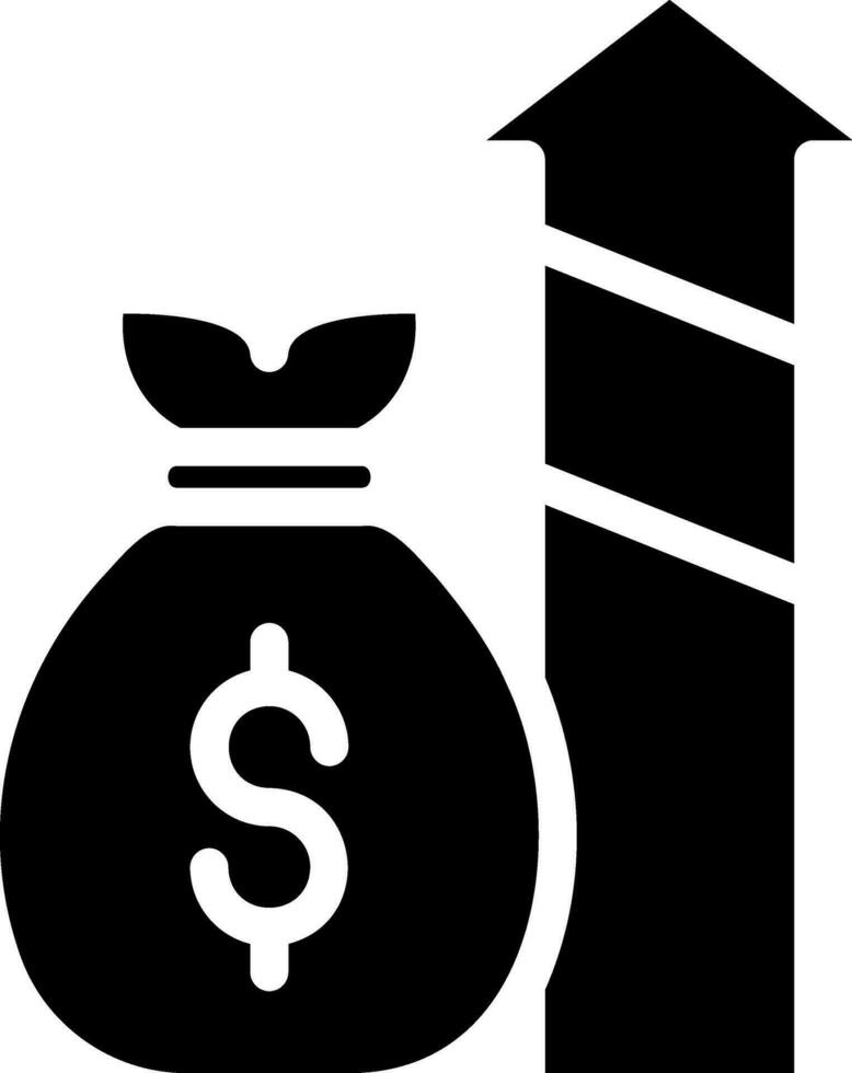 capital venture glyph icon vector