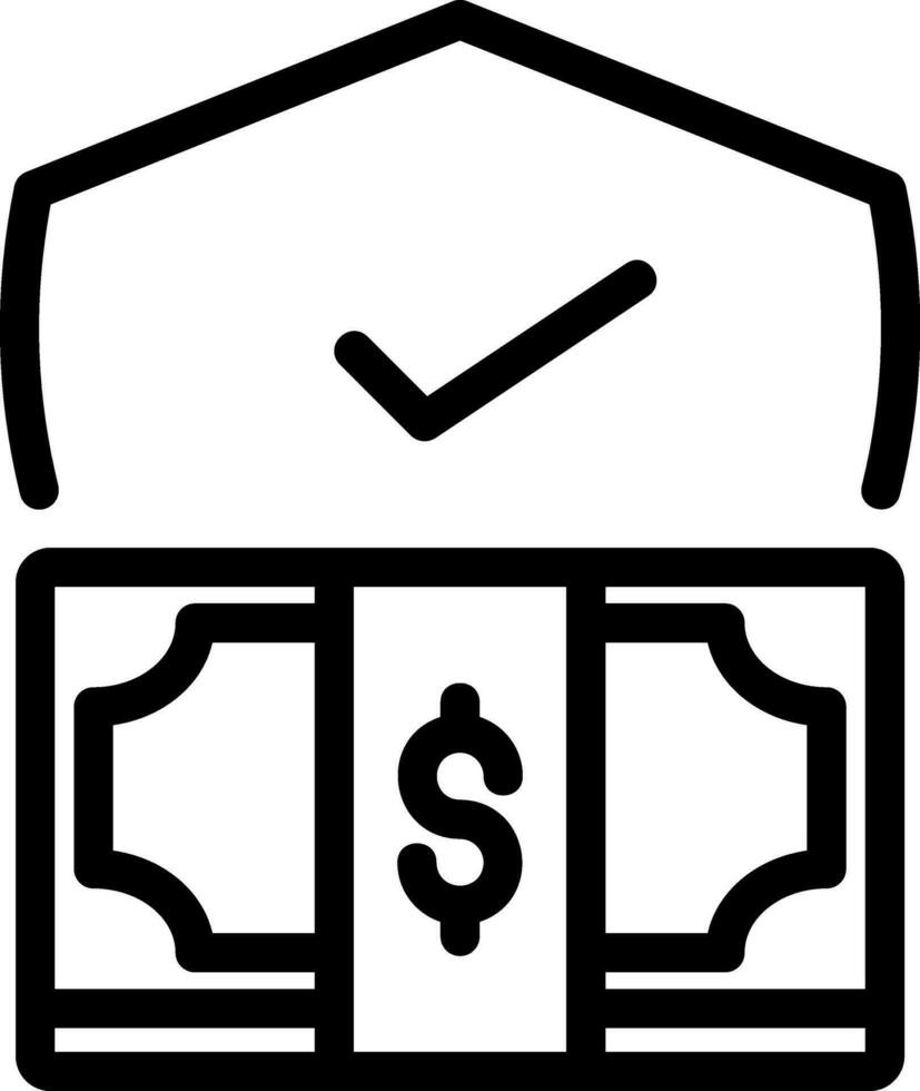 secure payment line icon vector