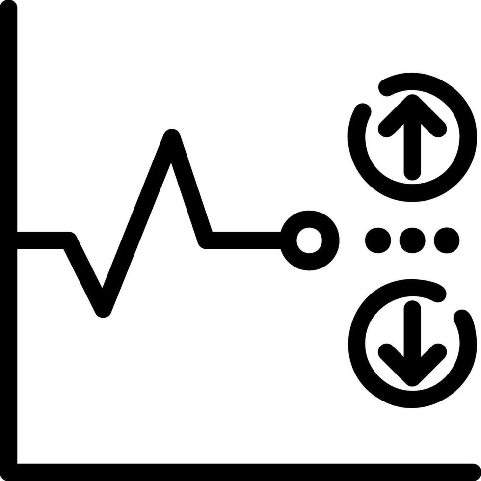 volatility line icon vector