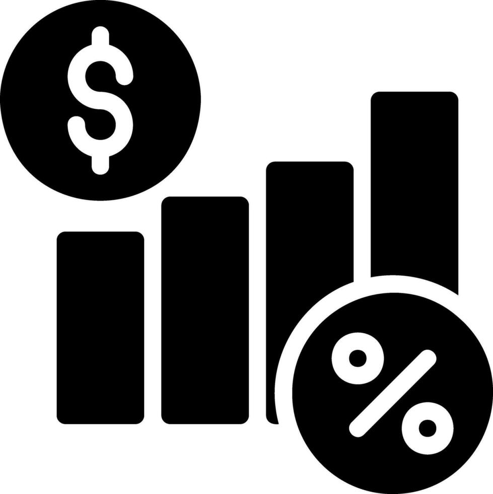 interest rate glyph icon vector
