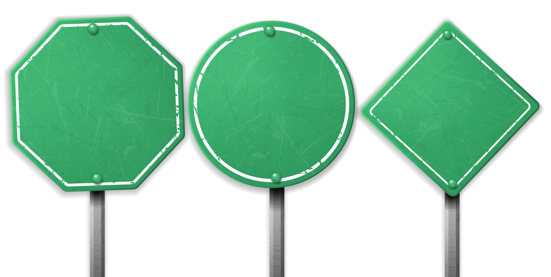 Vintage Rough Green Street Sign Sets, Vector Illustration 29133913