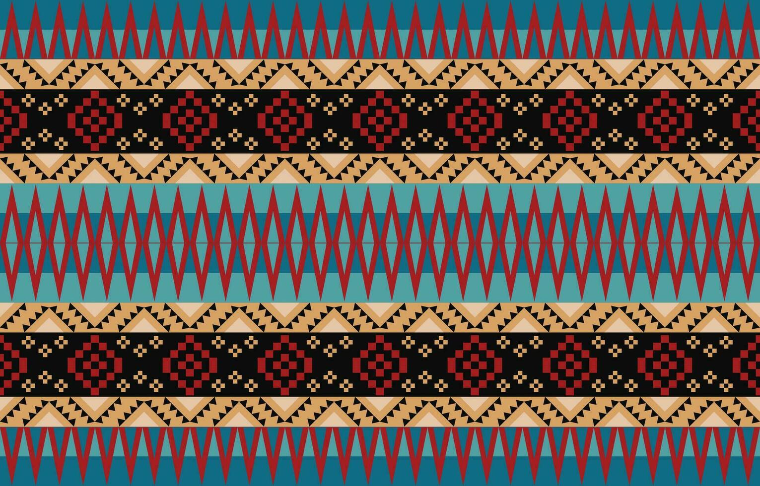 Ethnic abstract ikat art. Aztec ornament print. geometric ethnic pattern seamless  color oriental.  Design for background ,curtain, carpet, wallpaper, clothing, wrapping, Batik, vector illustration.