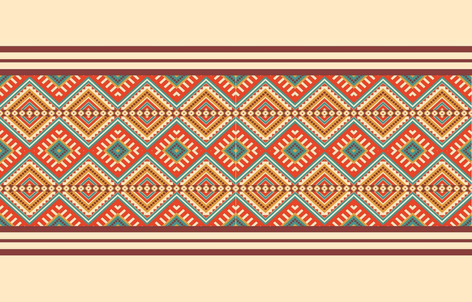 Ethnic abstract ikat art. Aztec ornament print. geometric ethnic pattern seamless  color oriental.  Design for background ,curtain, carpet, wallpaper, clothing, wrapping, Batik, vector illustration.