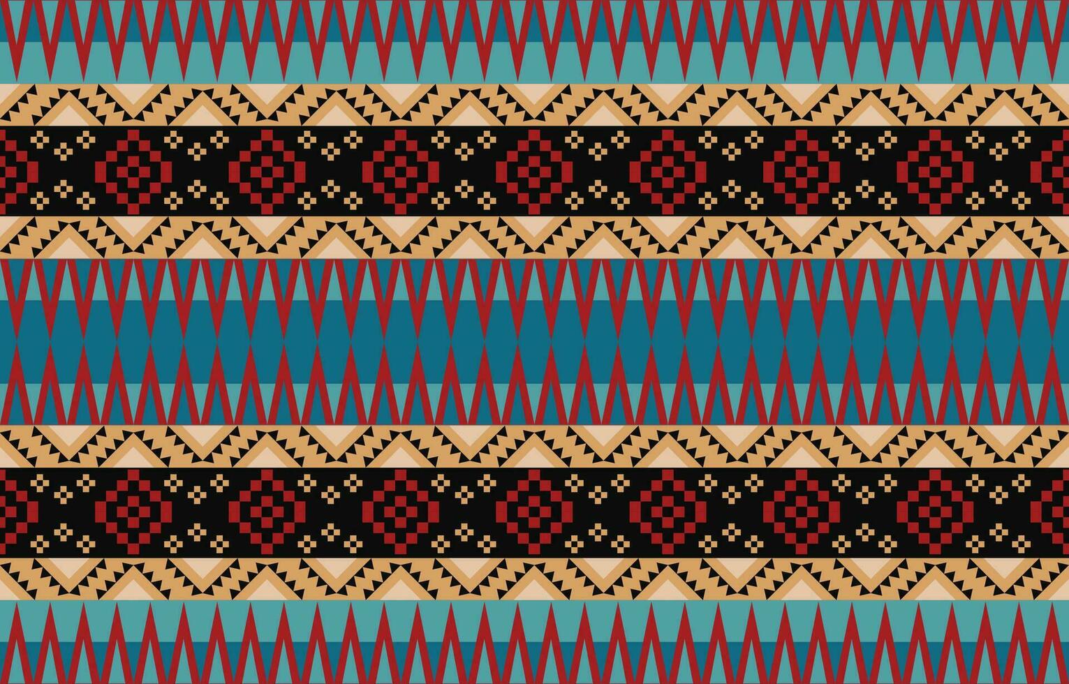 Ethnic abstract ikat art. Aztec ornament print. geometric ethnic pattern seamless  color oriental.  Design for background ,curtain, carpet, wallpaper, clothing, wrapping, Batik, vector illustration.