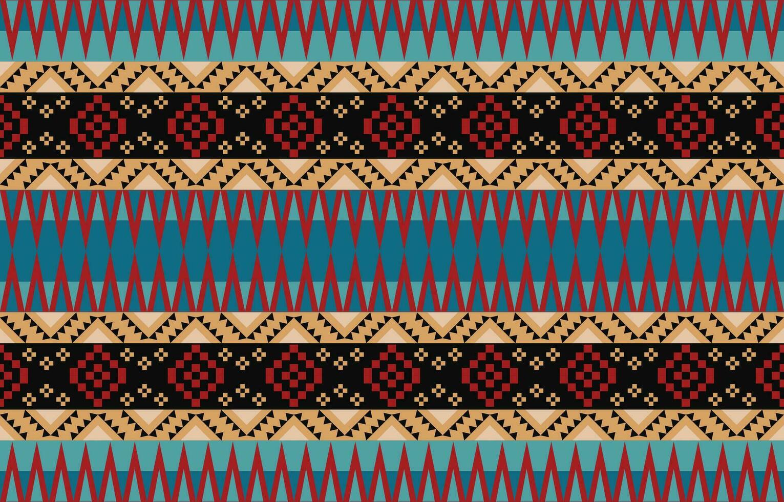 Ethnic abstract ikat art. Aztec ornament print. geometric ethnic pattern seamless  color oriental.  Design for background ,curtain, carpet, wallpaper, clothing, wrapping, Batik, vector illustration.