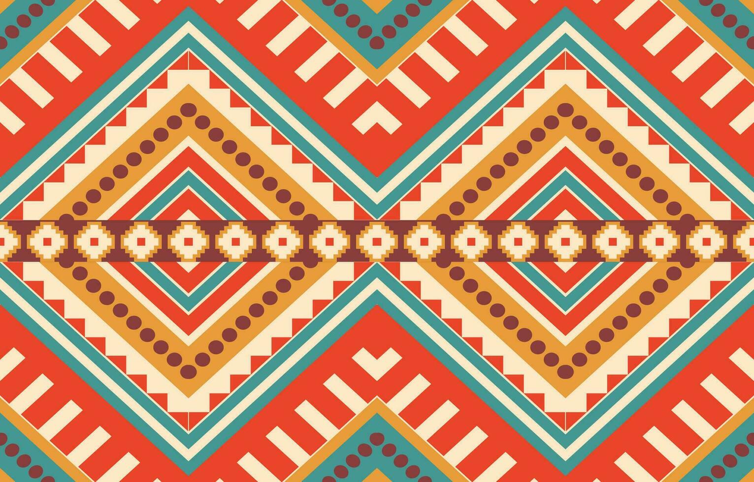 Ethnic abstract ikat art. Aztec ornament print. geometric ethnic pattern seamless  color oriental.  Design for background ,curtain, carpet, wallpaper, clothing, wrapping, Batik, vector illustration.