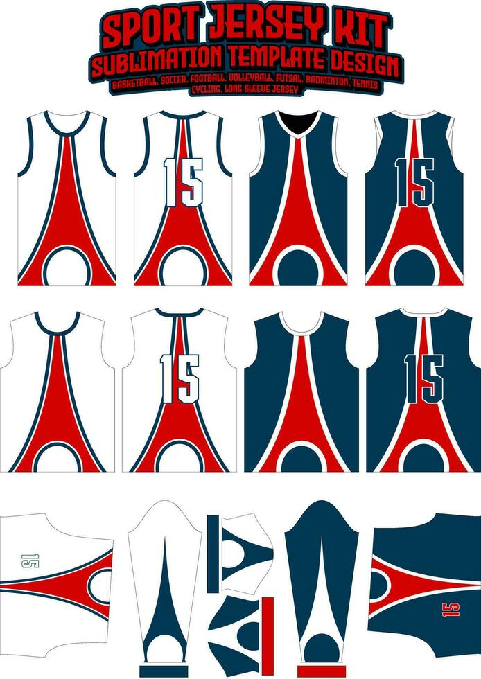 Eiffel Paris Jersey Design Sportswear Layout Template vector