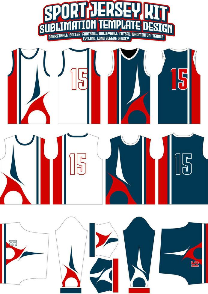 Paris Jersey Design Sportswear Layout Template vector