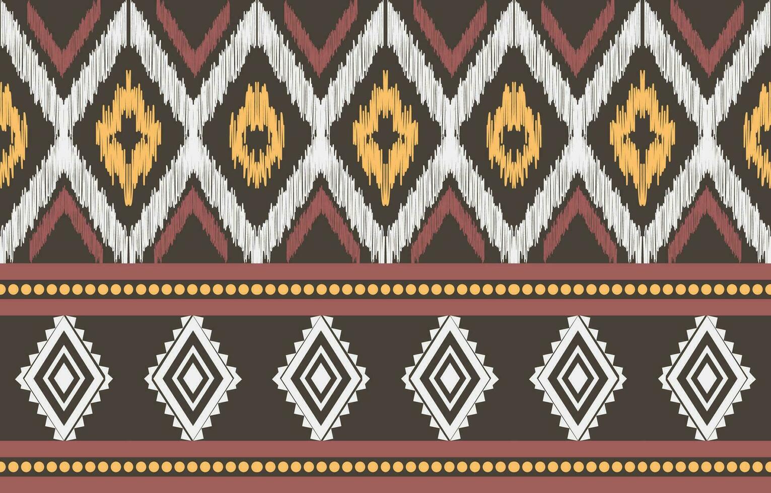 Ethnic abstract ikat art. Aztec ornament print. geometric ethnic pattern seamless  color oriental.  Design for background ,curtain, carpet, wallpaper, clothing, wrapping, Batik, vector illustration.