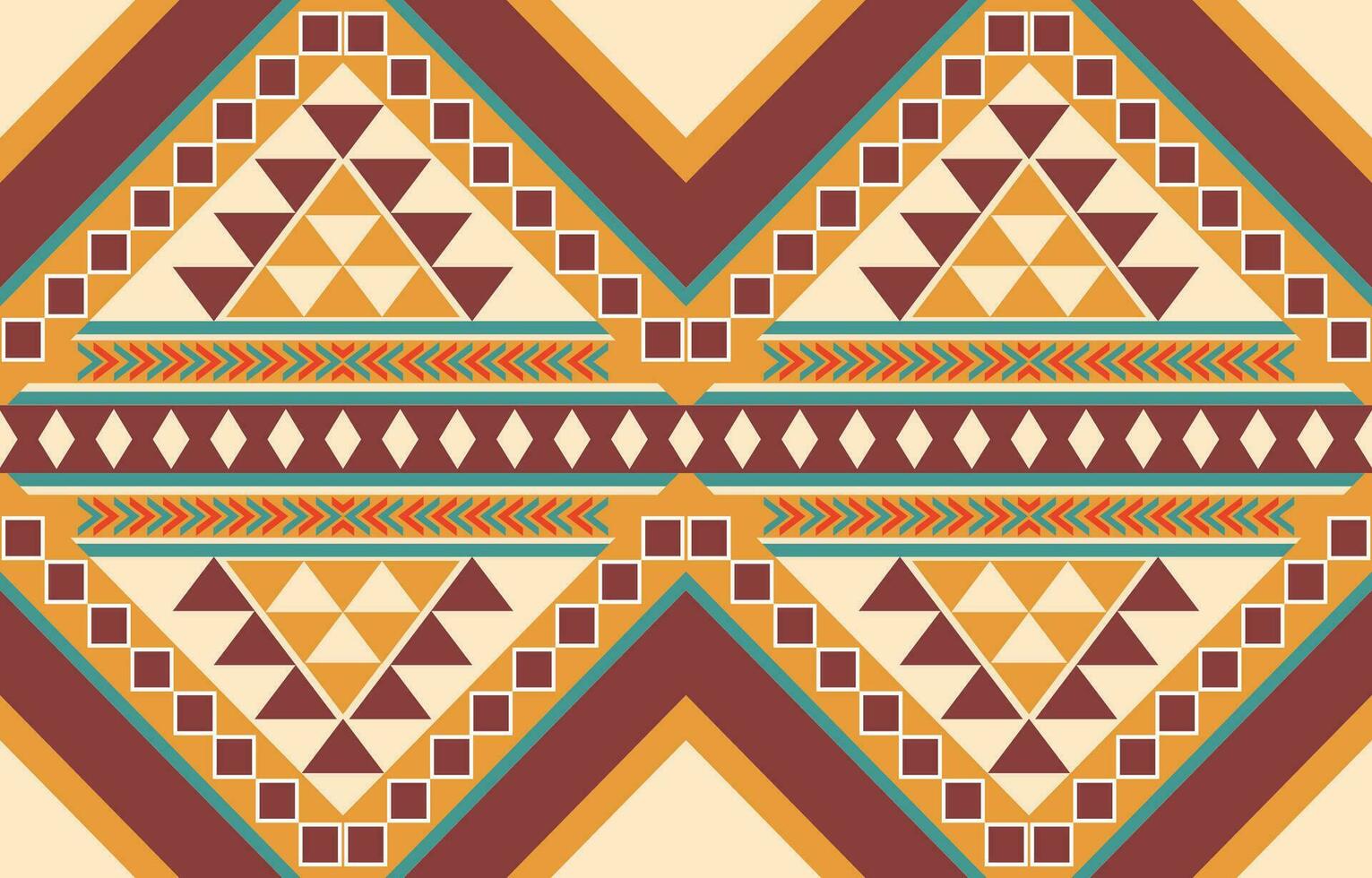 Ethnic abstract ikat art. Aztec ornament print. geometric ethnic pattern seamless  color oriental.  Design for background ,curtain, carpet, wallpaper, clothing, wrapping, Batik, vector illustration.