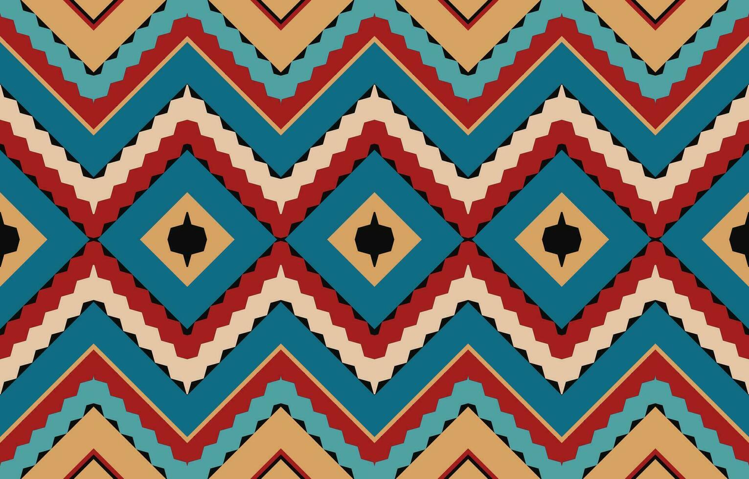 Ethnic abstract ikat art. Aztec ornament print. geometric ethnic pattern seamless  color oriental.  Design for background ,curtain, carpet, wallpaper, clothing, wrapping, Batik, vector illustration.